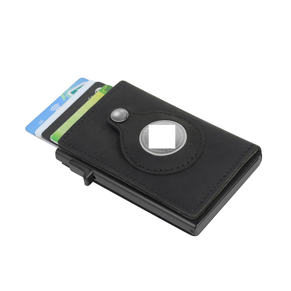 Slank RFID-pung med kort skubbet op