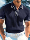 Leonard | Farveblokeret Kortærmet Polo T-shirt