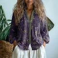 Verena | Elegant Vintage Bladprint Skjorte