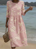 Phoebe | Ruffle Floral Midi Kjole
