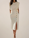 Dalia | Midi Kjole med Side Slids