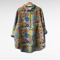Adira | Klassisk Blomster Pocket Bluse