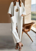 Nadia | Elegant Jumpsuit med Bred Ærme og Lommer