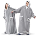 Oversize hoodie-tæppe med teddyfor