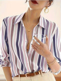 Serena | Stribet Button-Up Skjorte
