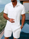 Cedric | Klassisk Button Shirt og Shorts Sommer Sæt