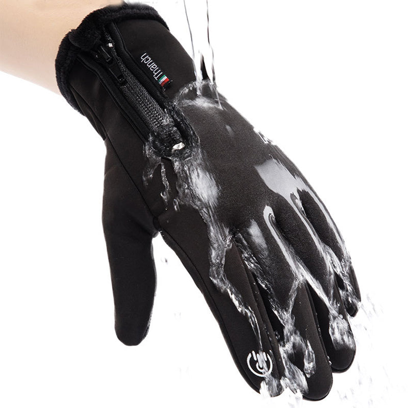 Sorte vinterhandsker med touchskærm-fingerspidser
