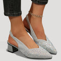 Diana | Funklende Slingback Pumps