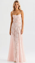 Lauren | Stilfuld Floral Bustier Maxikjole