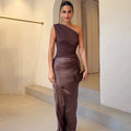 Isabella | Elegant One Sleeve Maxi Kjole