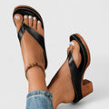 Leanne | Minimalistisk Block Heel Slide Sandal