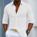 Marco | Slim Fit Tekstureret Henley Wrap Skjorte