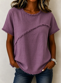 Ailsa | Casual Asymmetrisk Stitch Top