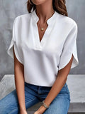 DELIA | BLØD ELEGANT V-UDSKÆRING BLOUSE