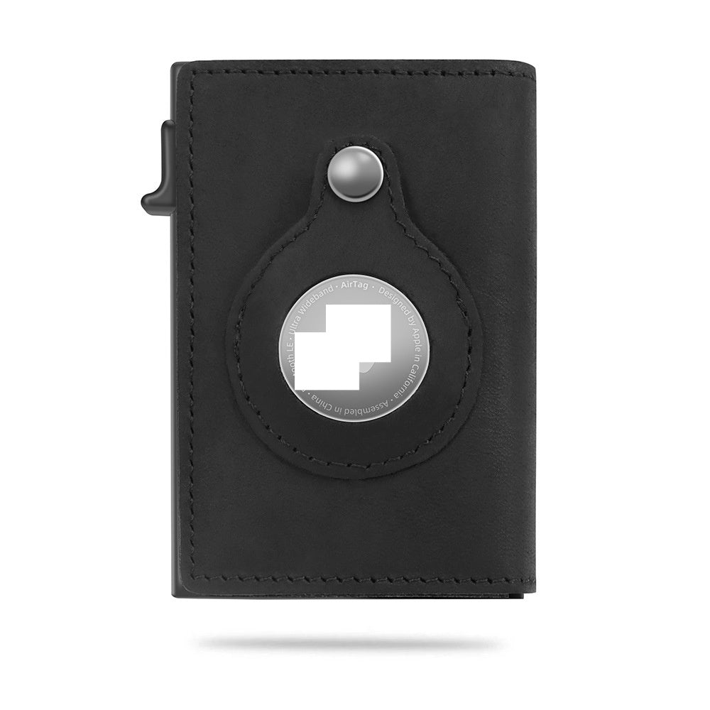Slank RFID-pung med kort skubbet op