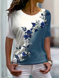 Beth | Stilfuld Blomstret Farveblok Bluse