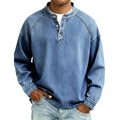 Stanley | Vintage Langærmet Henley-Trøje