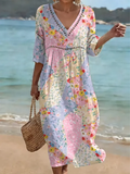 Verity | Stilfuld Blomstret Patchwork Kjole