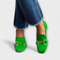 Taliah | Klassiske Square-Toe Buckle Loafers