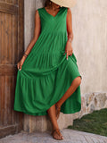 Tatiana | Elegant Ferie V-Hals Løs Kjole