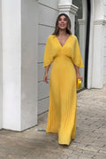 Veronica | Stilfuld Plisseret Elegant Maxi Kjole