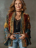 Amelie | Stilfuld Velvet-Touch Bohemian Cardigan