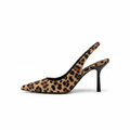 Isabriella | Leopardprint Slingback Blokhæle